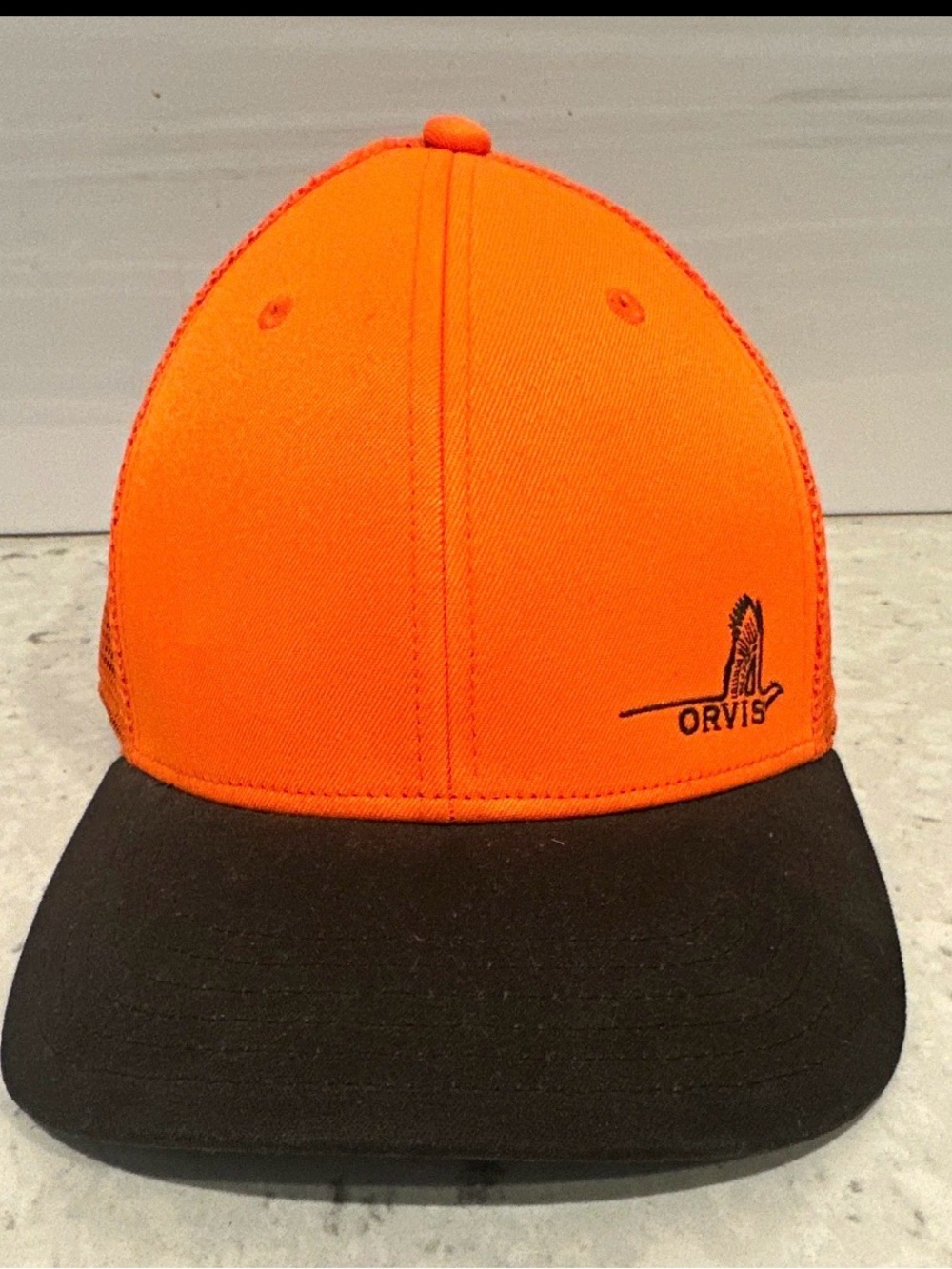 Orvis Orange Front Black Bill Men's Cap